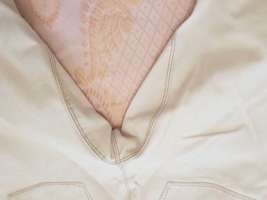 quebramar, peça roupa calcas homem 40, beje.