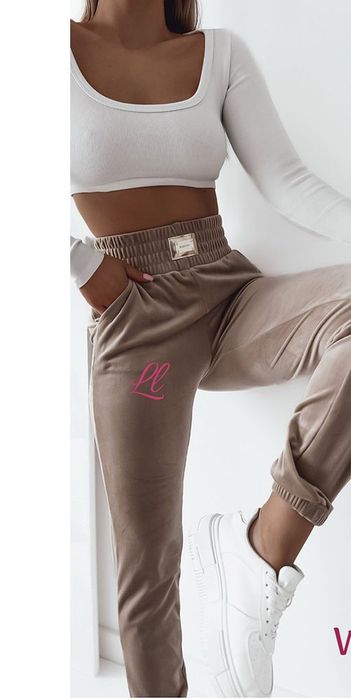 spodnie damskie welurowe