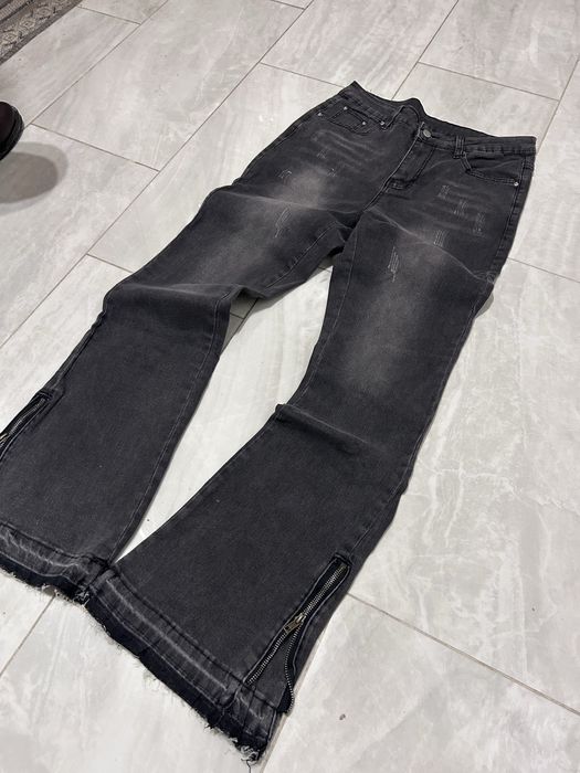 Black flared jeans