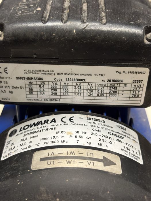 Pompa pozioma Lowara