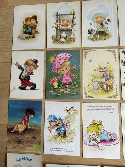 Lote de 22 postais vintage/antigos