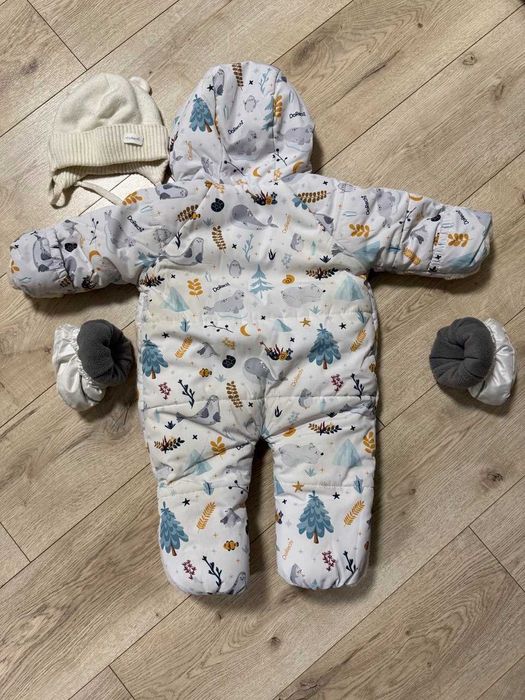 Зимний конверт-трансформер с шапкой