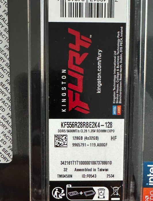 DDR RDIMM Kingston 4x32 128 GB RAM