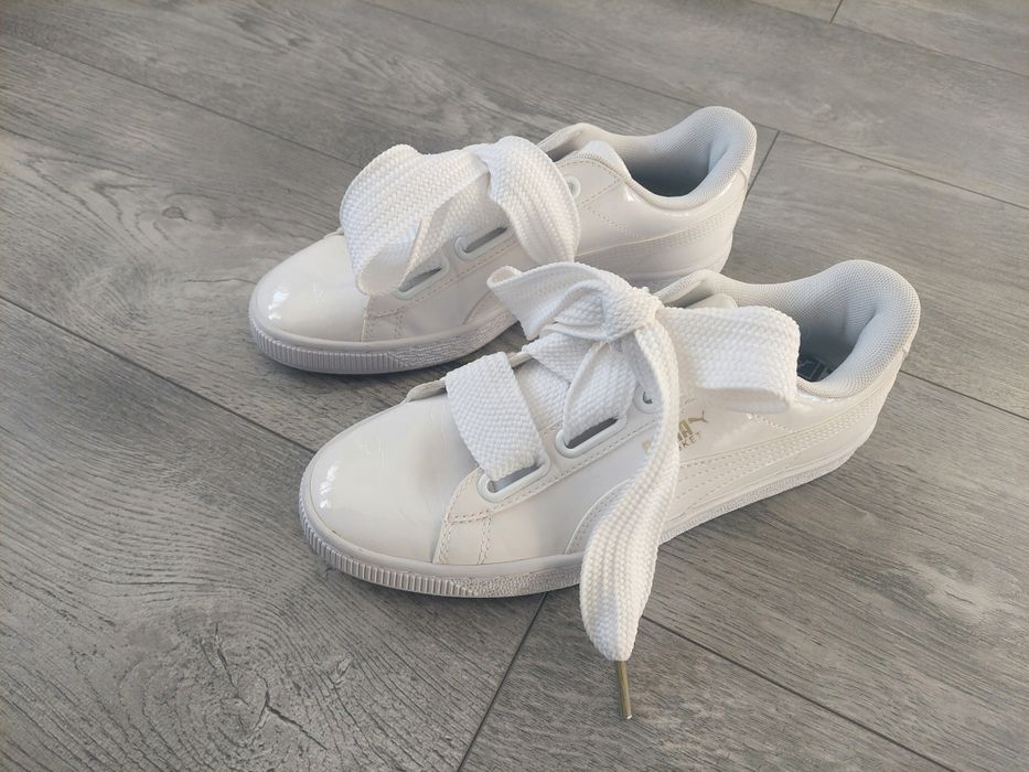 Śliczne białe buty puma basket 38