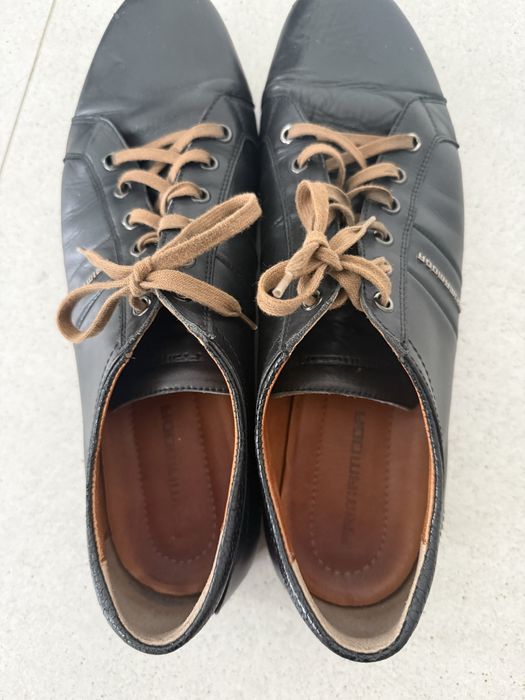 Prima Moda skorzane buty eleganckie brązowe dodatki rozm.45