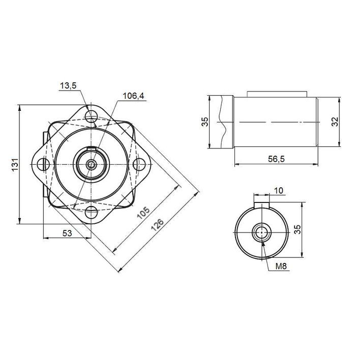 Przekładnia kątowo-walcowa do mieszania betonu w maszynach budowlanych