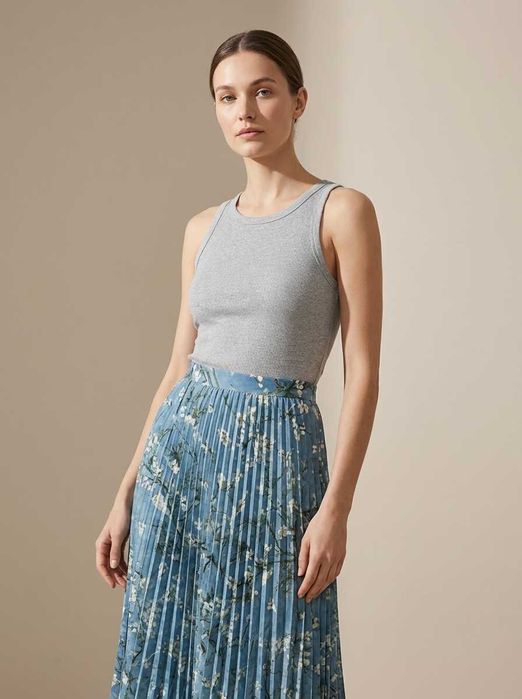 Spódnica plisowana midi w kwiaty