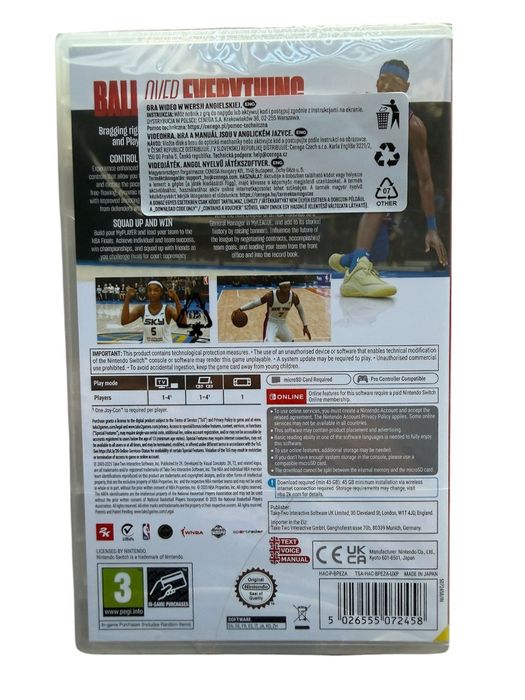 NBA 2K26 na Nintendo Switch Nówka Folia Kartridż