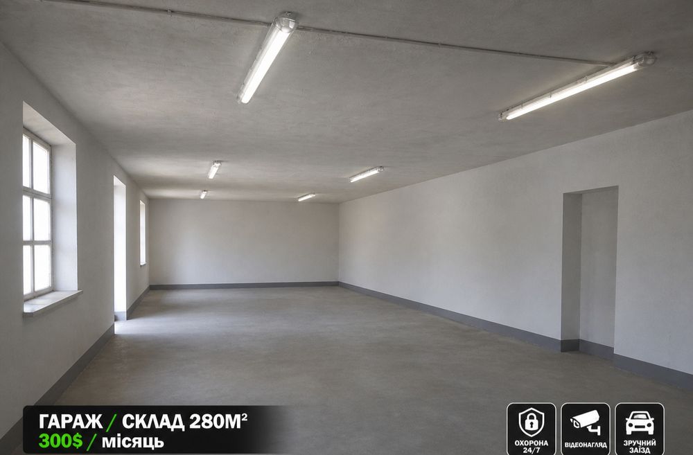 ПРИМІЩЕННЯ/ГАРАЖ / СКЛАД 60 м² В ОРЕНДУ