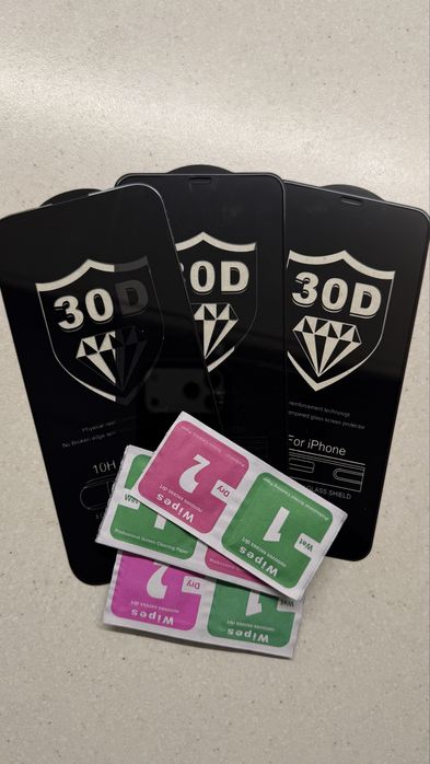 Захисне скло 30D iPhone 14 Pro Max 3 шт