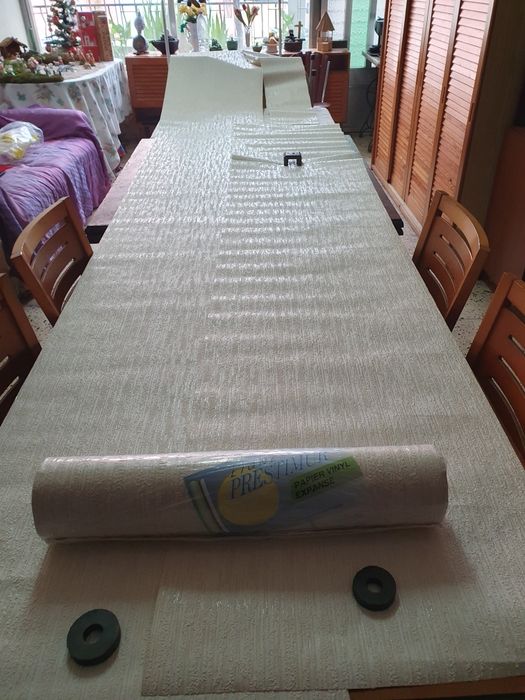 Papel de Parede Branco com Relevo, NOVO
