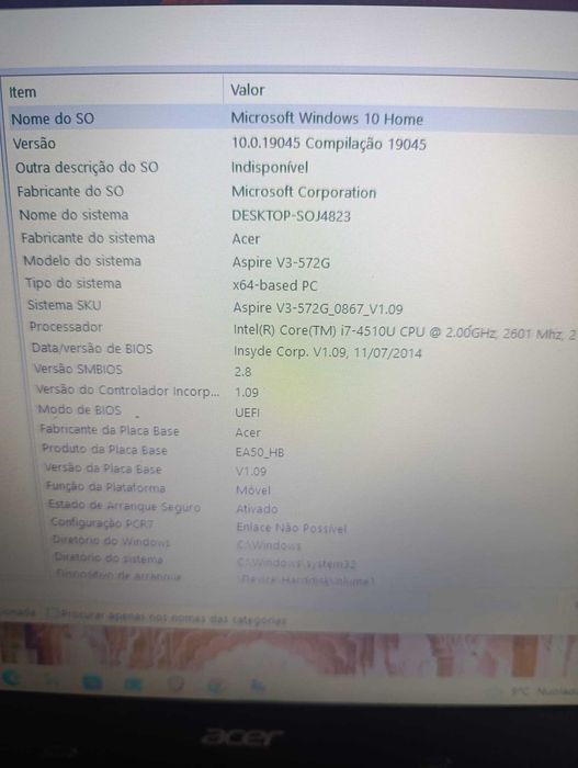 Portátil Acer Aspire i7 com gráfica dedicada | Windows 10