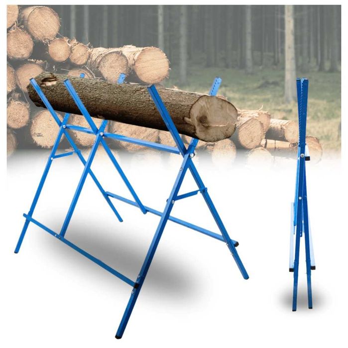 Składany koziołek do cięcia drewna 150kg Stalowy 27cm