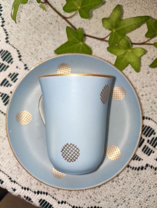 Ćmielów krokus filiżanka + spodek porcelana W. Potacki