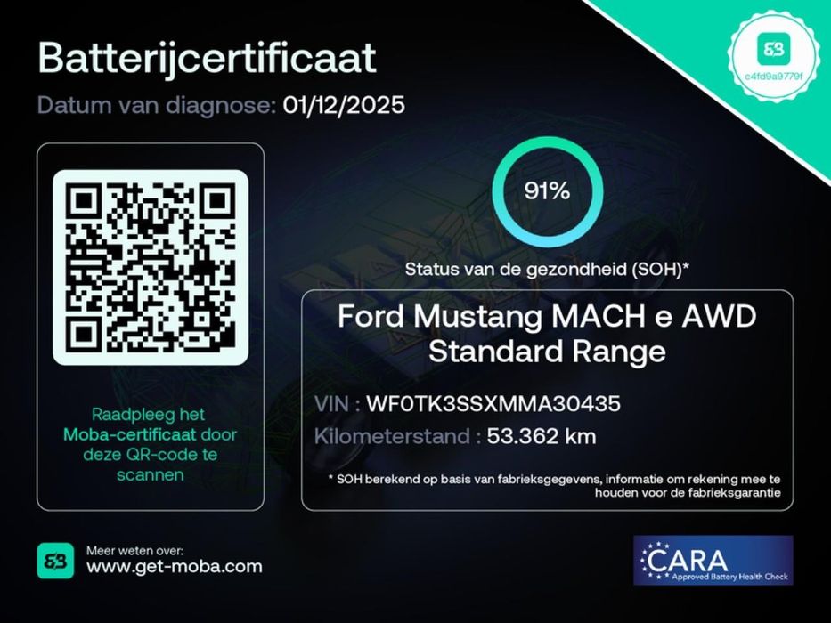 Ford Mustang Mach E 75kwh Premium AWD SOH 91.8%