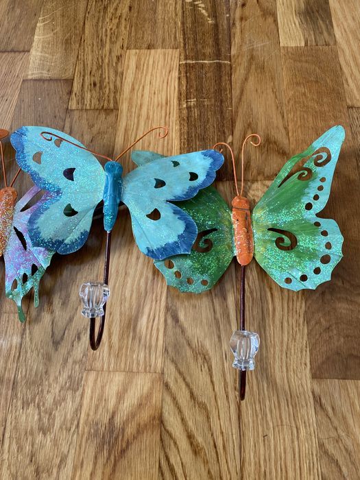 Cabide decorativo borboletas