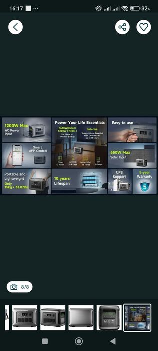 Зарядна станція ALLLPOWERS R 1500Lite! 1600w/1056wh/LiFePo4