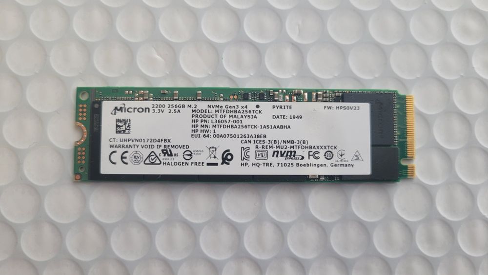 256gb nvme m2 gen3 Micron (99% здоров'я)