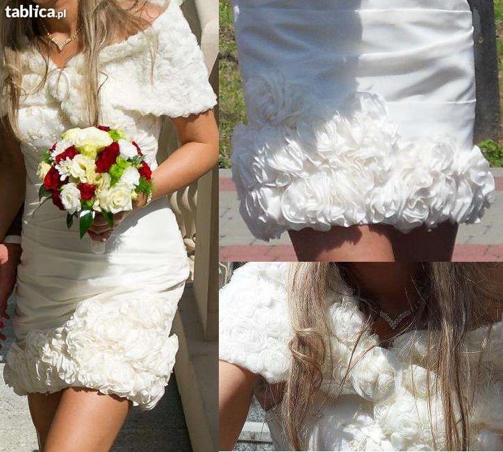 suknia wizytowa, ślubna, poślubna R.38