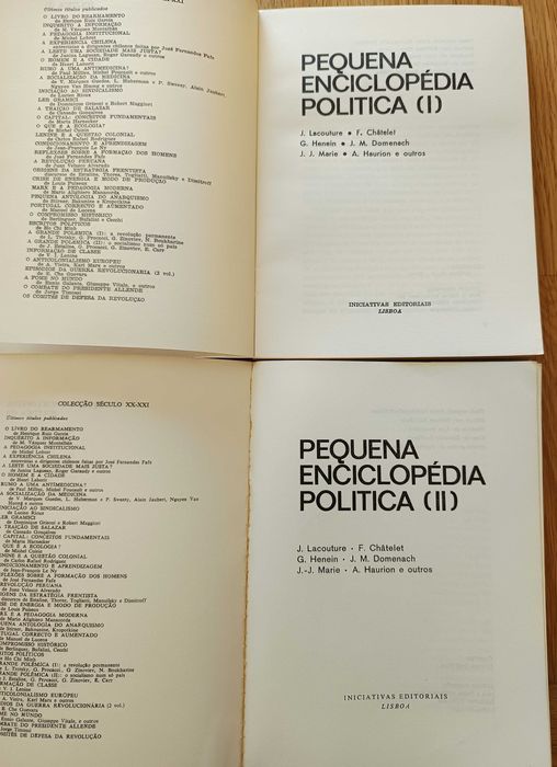 Pequena Enciclopédia Política (I e II) - Lacouture, Châtelet et al.