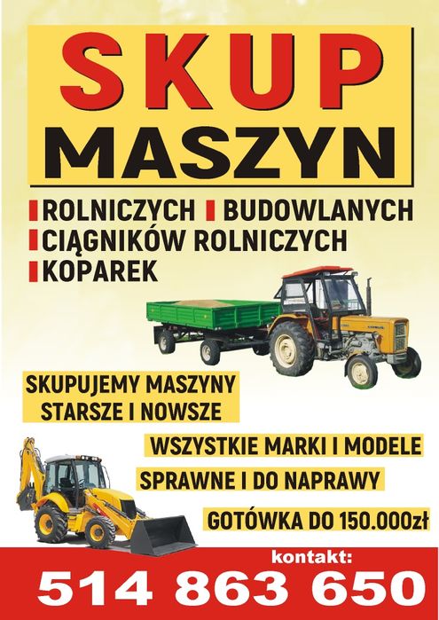 SKUP MASZYN ROLNICZYCH, Skup Traktorów, Skup Maszyn Rolniczych