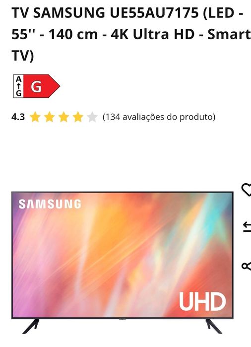 TV SAMSUNG UE55AU7175 (LED - 55'' - 140 cm - 4K Ultra HD - Smart TV)