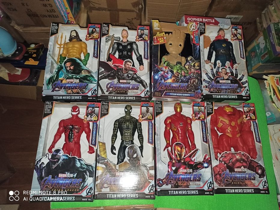 Фігурка марвел людина павук Халк Тор Грут Тор Аквамен герої