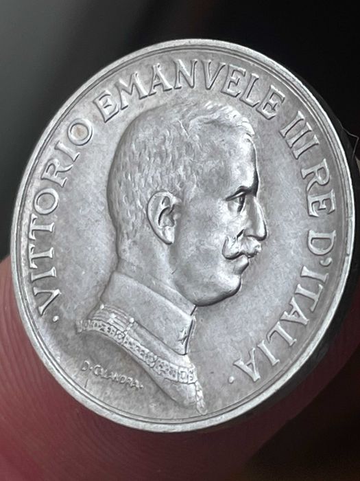 moeda em prata 1 L 1917 Italia