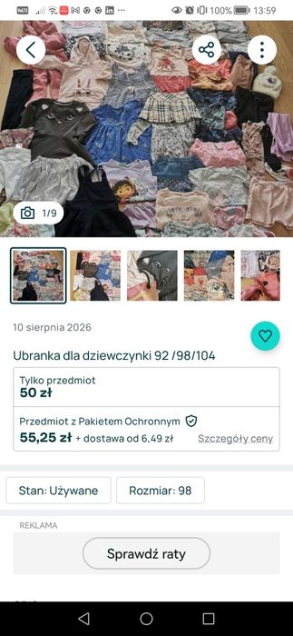 Ubranka dla dziewczynki