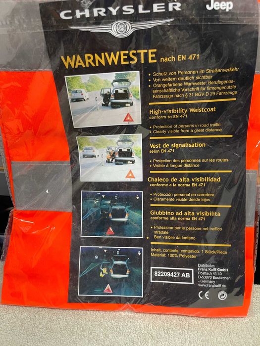 Colete de segurança CHRYSLER JEEP Tamanho XL