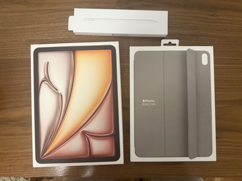 iPad Air 11 M4 128gb + Apple Pencil Pro + Capa Smart folio