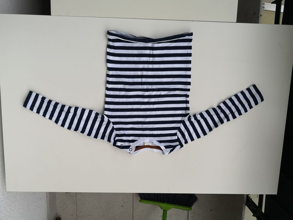 Śliczna granatowa koszulka w paski h&m 92 jak nowa