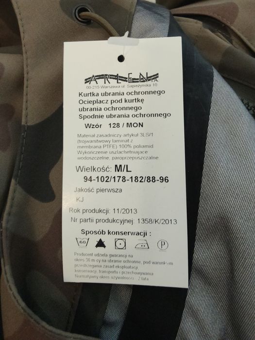 Ubranie ochronne Gore Tex wz. 128/MON