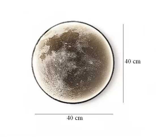 Plafon okrągły dekoracyjny Lampa Led na ścianę Księżyc 40 cm 3D Moon