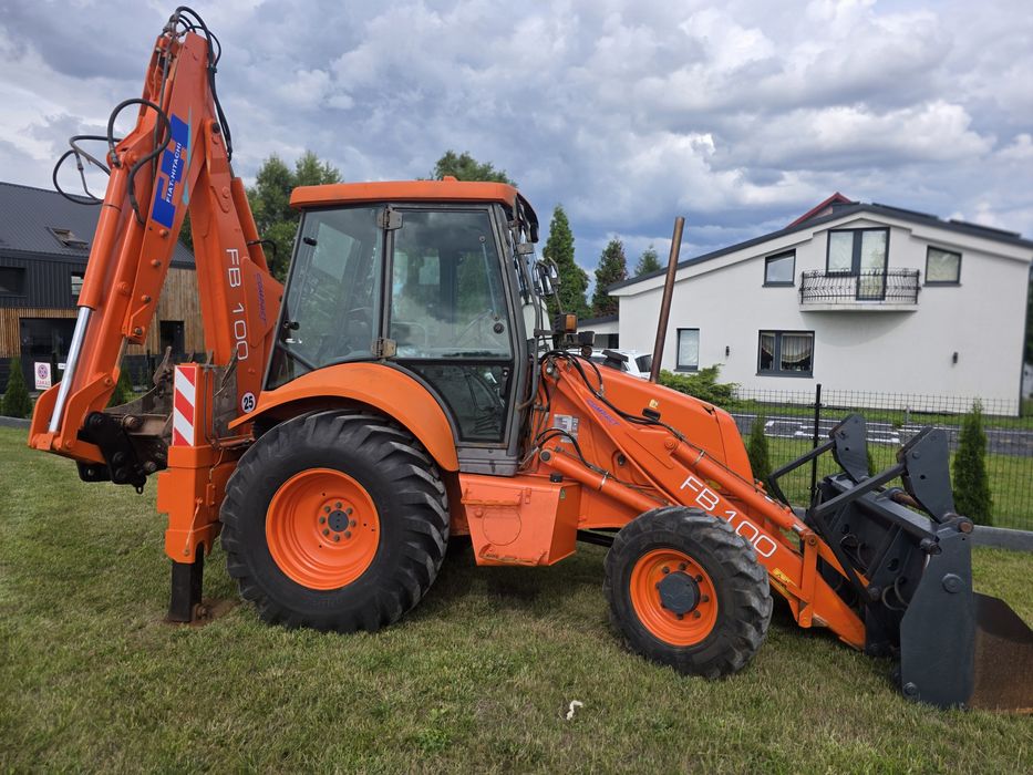 Fiat Hitachi fb100 2000r. NH95 4w1 Widły Teleskop 4x4 Turbo JCB 3CX CAT 428