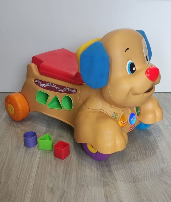Fisher Price 2w1 jeździk pchacz chodzik Szczeniaczek sorter krzesełko