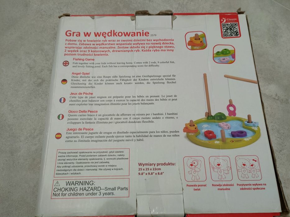 Drewniana gra łowienie rybek wędkowanie Classic World