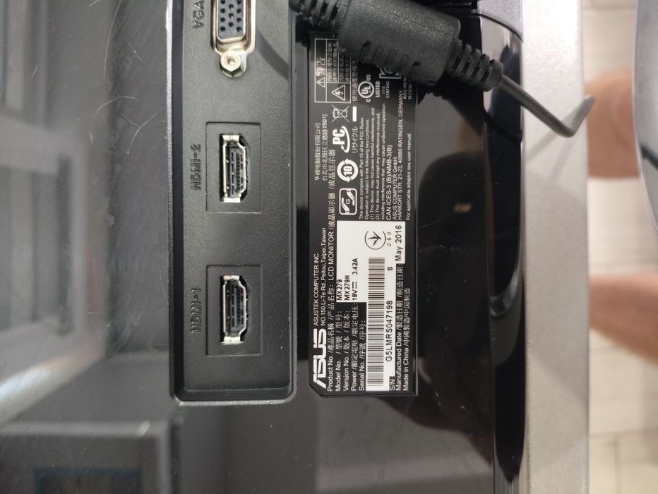 Стильний IPS монітор 27" ASUS MX279H (Full HD, Безрамковий, Вбудований звук)
