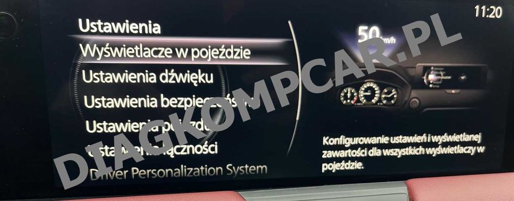 Mazda cx50 cx70 cx90 menu polskie