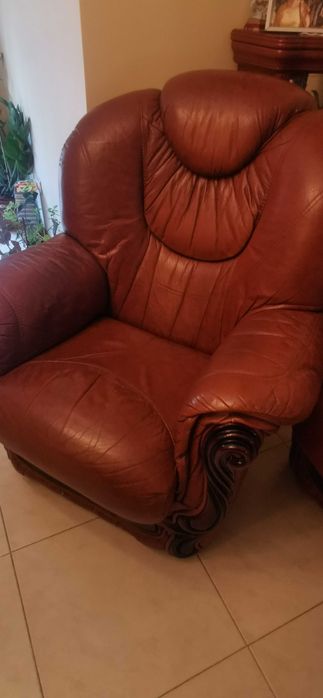 Sofá em Pele Genuina individual