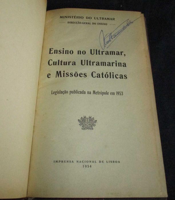 Livro Ensino no Ultramar Cultura Ultramarina e Missões Católicas
