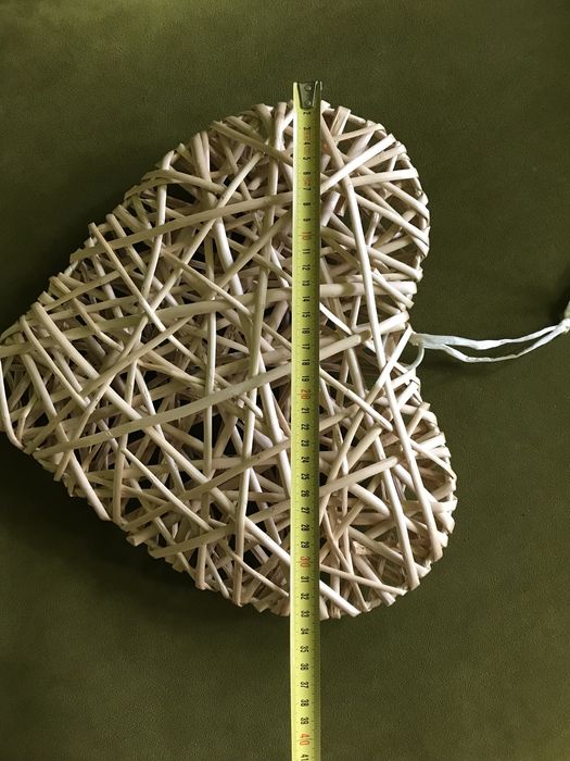 Serce wiklinowe dekoracja