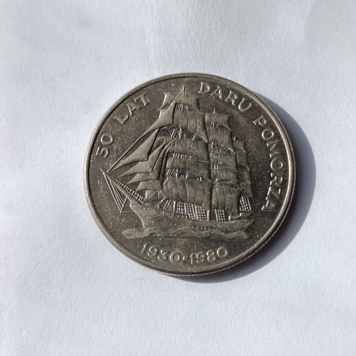 Moneta 50 lat Daru Pomorza 20 złotych PRL