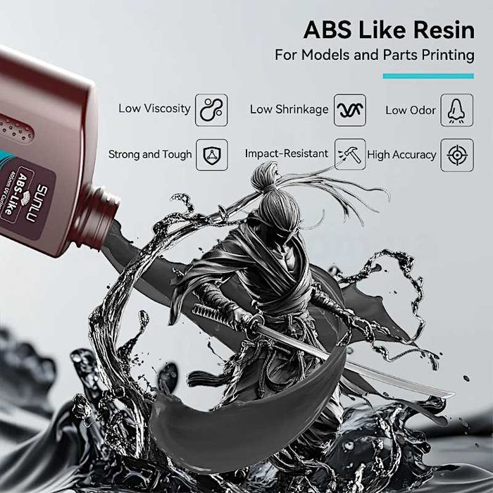 Sunlu ABS Like Resin Фотополімерна смола для 3D друку 1кг