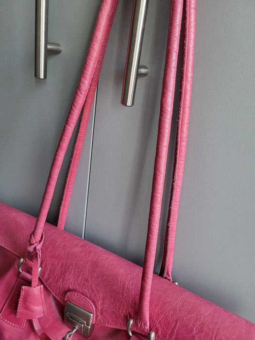 сумка шкіряна рожева