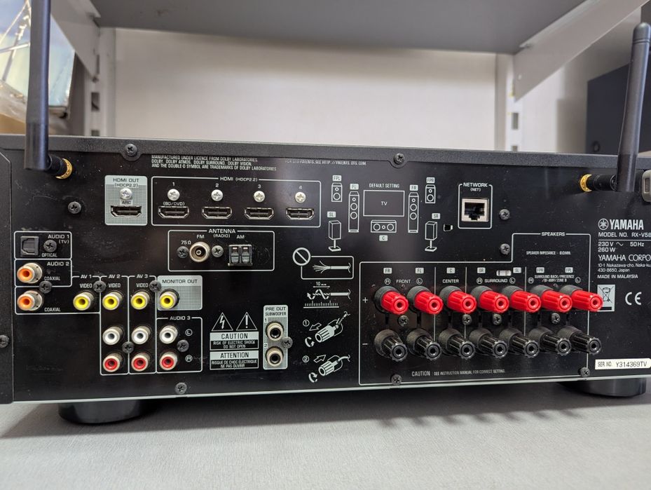 Р-в!7.2 AV-ресивер Yamaha RX-V585. Dolby Atmos, DTS:X, Wi-Fi, BT, 4K