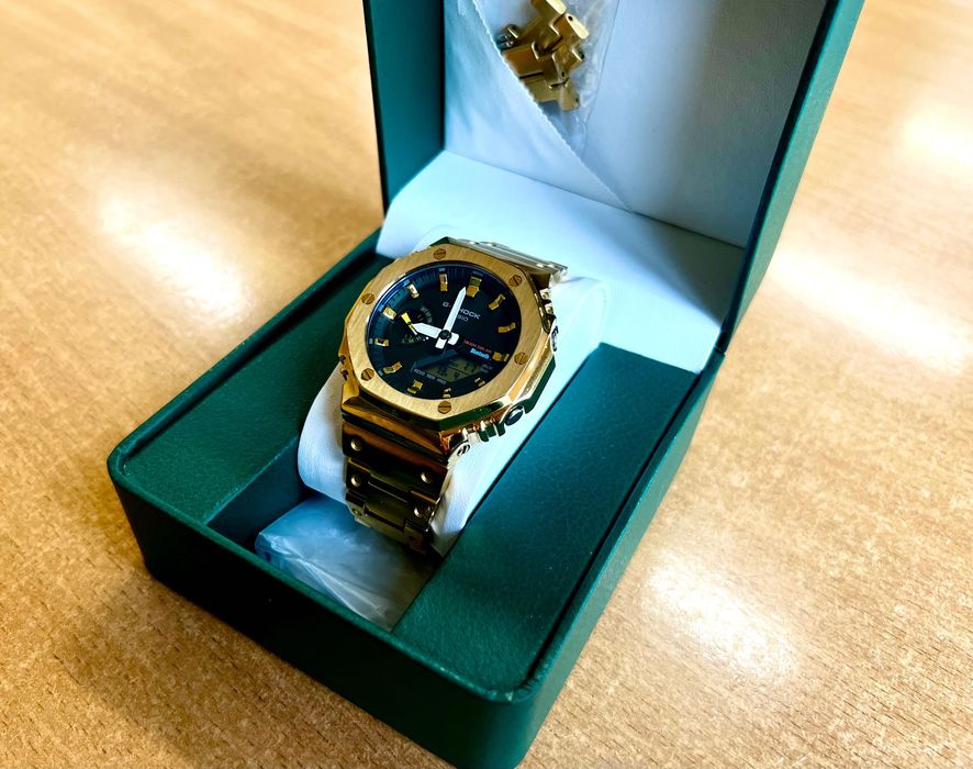 Casio G-Shock GA-B2100 Custom Gold Szafir Solar Bluetooth