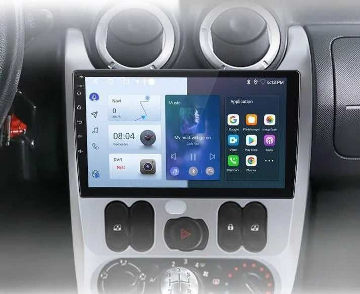 Renault Logan Sandero 2009-2015 – Radio Android 15 9" CarPlay Android Auto 2GB/32GB GPS Nawigacja Stacja Multimedialna WiFi Bluetooth DSP PL