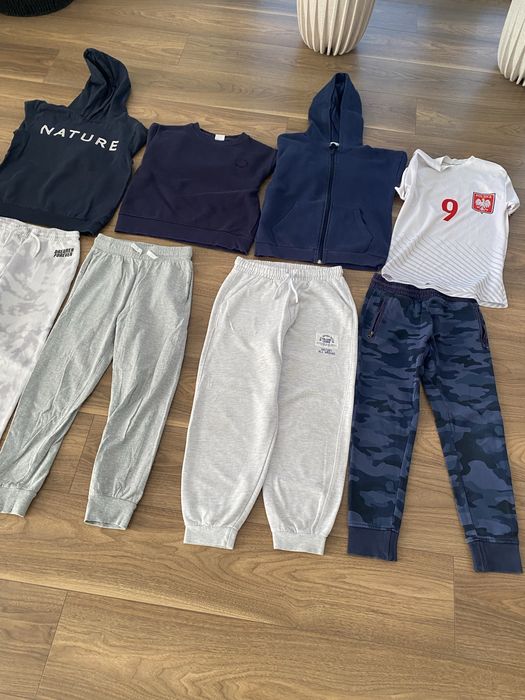 Zestaw spodnie zara h&m bluzy gratis koszulka 134/140