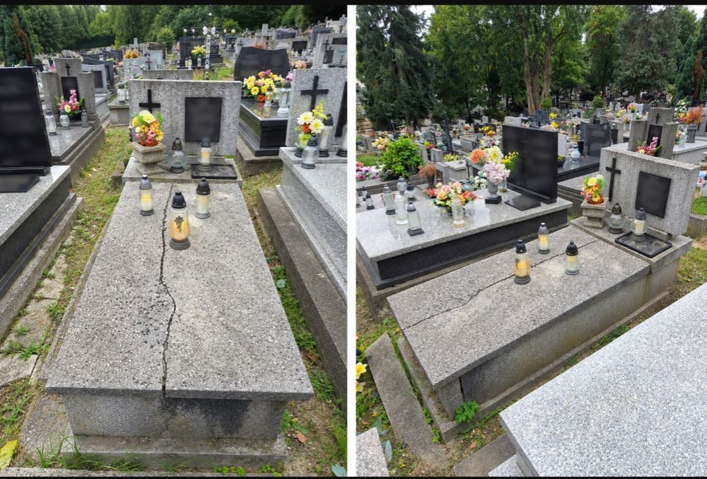Grób dwa miejsca Cmentarz Podgórski Kraków Podgórze - Widok 2